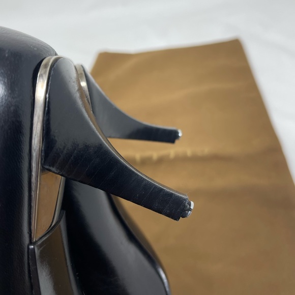 Gucci Pumps Black Square toe stacked heel 6.5 - Picture 7 of 7